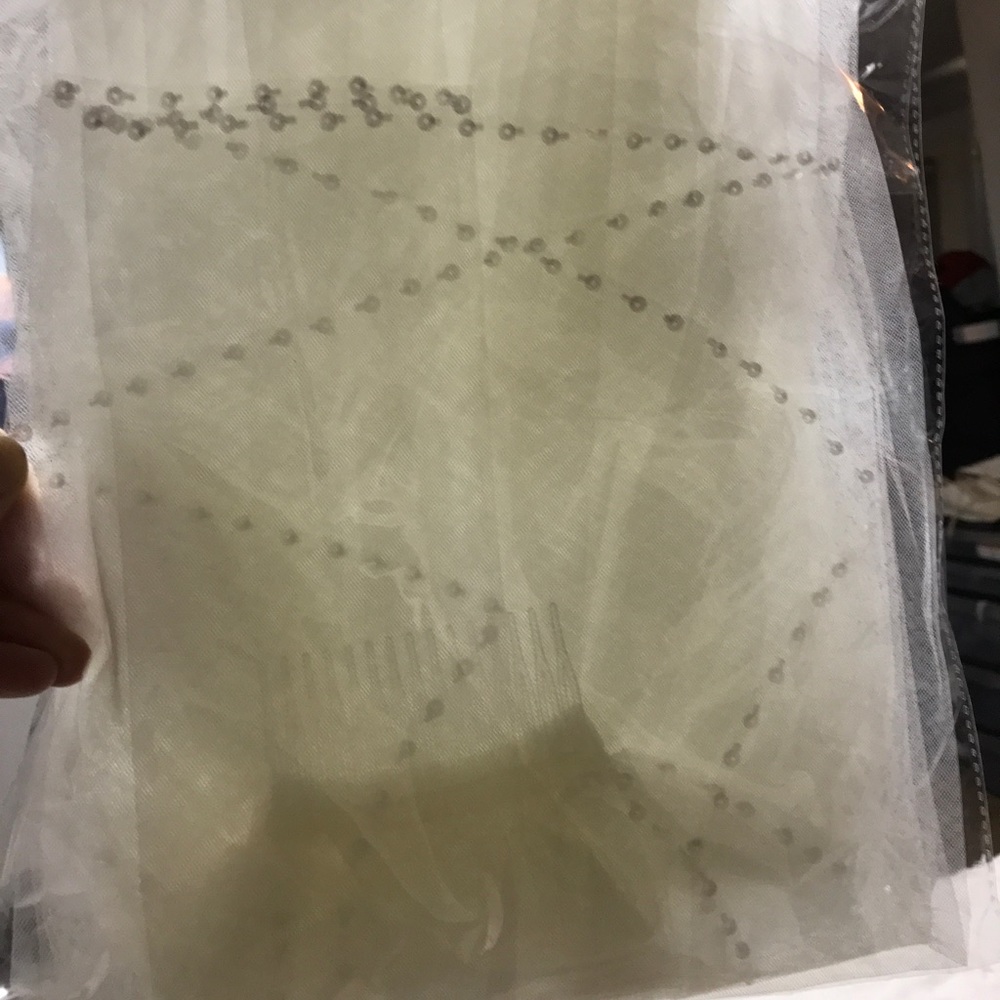 Sequined wedding veil in package